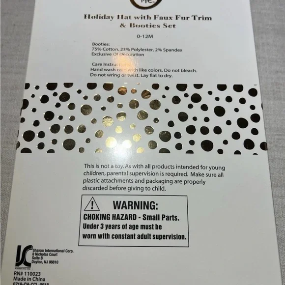 Little Me Festive Red Santa Hat & Booties Set - Picture 4 of 4